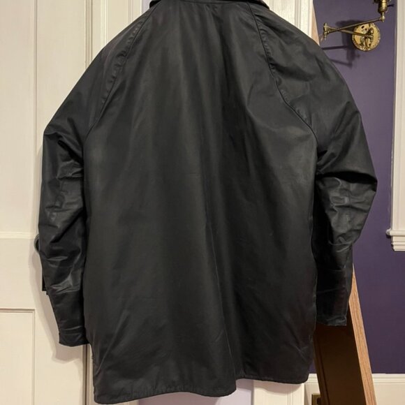 Barbour Beaufort Jacket, Size 40, Navy Blue, with Detachable Hood - Picture 3 of 9